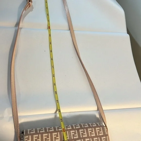 Authentic EUC FENDI Zucchino Monogram Pink Gold Crossbody/ Shoulder Bag